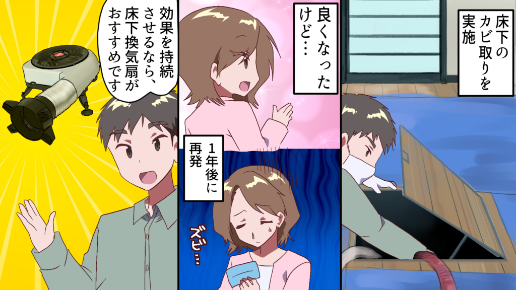 効果を持続するなら床下換気扇